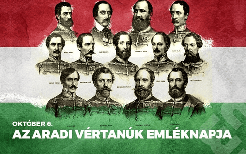 Megemlékezés az aradi vértanúkról 2025